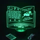 Именной светильник, 3D LED ночник учителю, подарок от учеников на выпускной (16 цветов свечения) под заказ (НЧ0035-2) - изображение 3