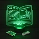 Именной светильник 3D, LED ночник учителю, подарок на выпускной (16 цветов свечения) под заказ (НЧ0032-1) - изображение 7