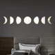 Зеркальная наклейка на стену в виде луны "Moon" - акриловая панель для декора интерьера, самоклеящаяся 7 шт (710020) - изображение 3