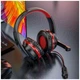 Накладные игровые наушники HOCO W103 с микрофоном (проводные) черные с красными вставками - изображение 4