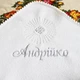 Теплая именная крыжма для крещения флисовая с помпонами белая KR7-ImennaSunSriblo Ladan - изображение 2