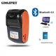 Термопринтер мобильный для чеков Goojprt PT-120, POS, Bluetooth Оранжевый - изображение 1