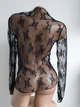 Жіноча прозора кофтинка гольф водолазка блузка в сіточку Honey Fashion Accessories One Size (XS/S) чорний (10-111) - зображення 7