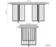 Нерозкладний стіл Art Metal Furniture Fellon black / ceramics Coastal gray (547057) - зображення 6