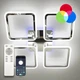 Люстра светодиодная потолочная LUMINARIA LOOK RGB 120W 4Q 540/70 CHROME/OPAL 220V IP20, LED светильник с пультом ДУ - изображение 1