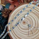 Женская серебряная цепочка с желто-голубыми камнями 925 ° пробы 45 см * 4 мм "Арабский Бисмарк" (1842сл-45) - изображение 2