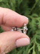 Серьги пусеты-гвоздики серебряные с цирконием Снежинка 2442/9рш - изображение 3