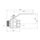 Кран кульовий Valves 2" ВН PN30 синя ручка - зображення 2