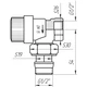 Кран радіаторний кутовий Q PROFESSIONAL 1/2″ NV-QP5007 під ключ з ущільнювачем - изображение 2