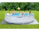 Круглый каркасный бассейн Intex 26746 с лестницей, тентом, подстилкой и насосом-фильтром, 488x122см 19776л - изображение 1