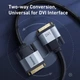 Кабель DVI - DVI 1м Baseus Enjoyment Series CAKSX-QOG серый - изображение 4