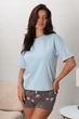 Пижама: футболка и шортики Roksana 48(XL) Голубой микс (94959) - изображение 1