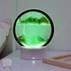 Настольная LED лампа ночник Песочные часы 3D Moving Sands Capes USB Ночной светильник Зеленый - изображение 3