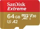 Карта пам`ятi MicroSDXC 64GB C10 UHS-I SanDisk Extreme V30 U3 R170/W80MB/s + SD (SDSQXAH-064G-GN6MA) - зображення 2