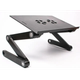 Столик трансформер для ноутбука Laptop Table T8 Охлаждающая складная подставка с наклоном Черный - изображение 3