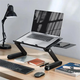 Столик трансформер для ноутбука Laptop Table T8 Охлаждающая складная подставка с наклоном Черный - изображение 7
