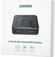 Спліттер Ugreen CM217 HDMI 2.0 2 in 1 Black (6957303804351) - зображення 4