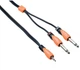 Коммутационный аудио кабель Mini-Jack 3,5 — 2xJack 6,3 mono Bespeco SLYM-SJ500 5м - изображение 1