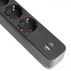 Сетевой удлинитель 3 м 4 гнезда с USB (QC3.0) и USB-C (PD18W) заземлением и кнопкой VIDEX VF-PD43G1QC1PD-B - изображение 4
