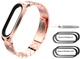 Ремінець MiJobs V-shape металевий для Xiaomi Mi Band 5/6/4/3 Rose Gold (mrk0028) - зображення 2