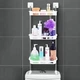 Полиця стелаж у ванну 3 яруси настінна Portable Toilet And Bathroom Storage Rack - зображення 3