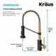 Змішувач для кухні Kraus Bolden KPF-1610SFACBMB - зображення 8