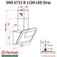 Вытяжка кухонная Perfelli DNS 6753 B 1100 WH/BL LED Strip - изображение 6