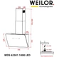 Вытяжка кухонная Weilor WDS 62301 R BL 1000 LED - изображение 10