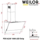 Вытяжка кухонная Weilor PDS 6230 WH 1000 LED strip - изображение 3