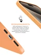 Силиконовый чехол для Apple iPhone 15 Pro Max, ICON2 Case, Оранжевый, противоударный, панель, защита всего корпуса, матовая поверхность Soft Touch, выступает над дисплеем, совместим с защитными стеклами и пленками, с микрофиброй - изображение 4