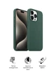 Силиконовый чехол для Apple iPhone 15 Pro Max, ICON2 Case, Зеленый, противоударный, панель, защита всего корпуса, матовая поверхность Soft Touch, выступает над дисплеем, совместим с защитными стеклами и пленками, с микрофиброй - изображение 3