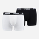 Komplet męskich majtek 2 sztuki Puma Basic Boxer 2P 90682307 L Czarny/Biały (8718824609690) - obraz 1