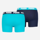 Komplet męskich majtek 2 sztuki Puma Basic Boxer 2P 90682310 L Granatowy (8718824609843) - obraz 2