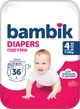 Підгузки дитячі одноразові Bambik Medium розмір 4 MAXI 7-18 кг 36 шт. (4823071652277) - зображення 1
