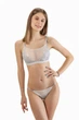 Комплект женский топ и трусики-слипы из сеточки в горошек и кружева Felisiya Lingerie Айвори 2009+222-166г004 XL - изображение 3