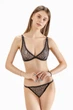 Комплект женский кружевной бюстгальтер с мягкой чашкой и стринги Felisiya Lingerie Черный 2007+221-170.863 L - изображение 2