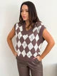 Жилет женский ARTKNIT Ромб L/XL Шоколад (4823093456914) - изображение 6