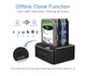 Док станція RSHTECH DS02 для HDD SSD 2.5" 3.5" SATA III USB3.0 з функцією клонування HUB картрідер - зображення 2