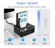 Док станція RSHTECH DS02 для HDD SSD 2.5" 3.5" SATA III USB3.0 з функцією клонування HUB картрідер - зображення 4