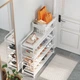 Полиця для взуття 4 яруси Vibo Shoes Organizer взуттєвий стелаж металевий з чотирма полицями Білий - зображення 3