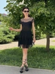 Жіноча сукня з сітки Poliit 8516 чорний 38 - изображение 9