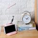 Светодиодная настольная лампа Power bank Light 3в1 аккумуляторная с USB выходом, органайзером и подставкой для смартфона Розовая - изображение 2