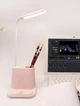 Светодиодная настольная лампа Power bank Light 3в1 аккумуляторная с USB выходом, органайзером и подставкой для смартфона Розовая - изображение 4