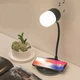 Настільна лампа LED Digad 28LM Wireless Charger з функцією бездротової зарядки телефону та bluethooth колонки 3 в 1 Чорна - зображення 6