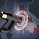 Перкусійний масажер пістолет 3в1 Fascial Gun FG007 ударний, імпульсний, масаж, що прогріває, 4 насадки Чорний - зображення 10
