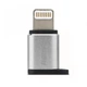 Переходник адаптер Remax RA-USB2 MicroUSB на Lightning для iPod, iPhone, iPad Серебристый - изображение 1
