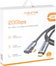 Кабель CABLETIME USB 3.2, USB-C - USB-C, 20 Гбит/с, 100W, 20V/ 5A, 4K/ 60 Гц, 1 м, угловой Black/Grey (CA913329) - изображение 4