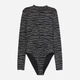 Боди-гольф женский H&M 0792490_02 M Черный с белым (2000000774879) - изображение 3