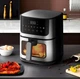 Аэрогриль Rainberg RB 2268 4200W аэрофритюрница безмасляная для приготовления без масла с регулировкой температуры 8 л черная - изображение 3