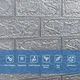 Самоклеюча 3D панель Sticker Wall під срібну цеглу в рулоні 3080x700x3мм (R017-3) SW-00001445 - зображення 5